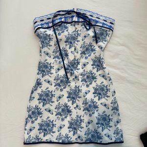 Commense Butterfly Bouquet Tube Short Dress